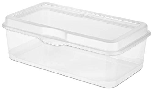 sterilite-6-pack-rectangular-large-12-pack-square-small-fliptop-clear-plastic-st image 7