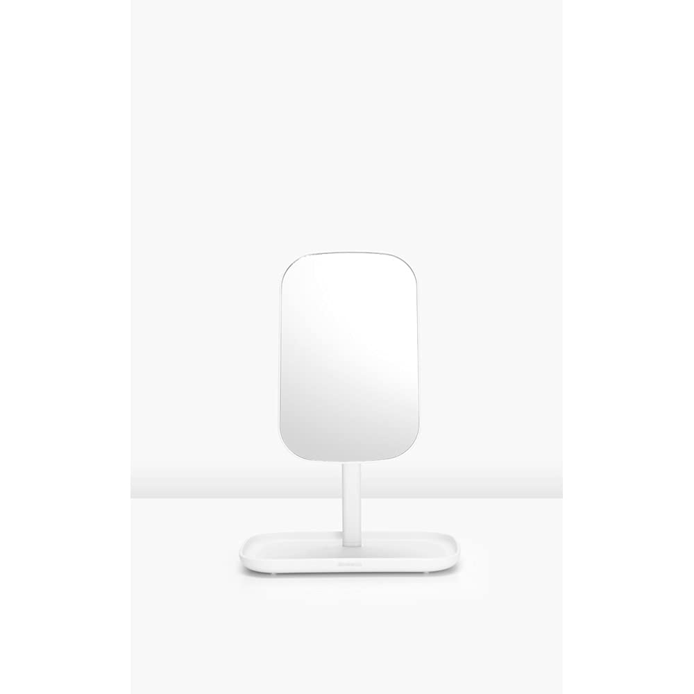 brabantia-renew-360-adjustable-vanity-mirror-with-stand-storage-tray-white image 8