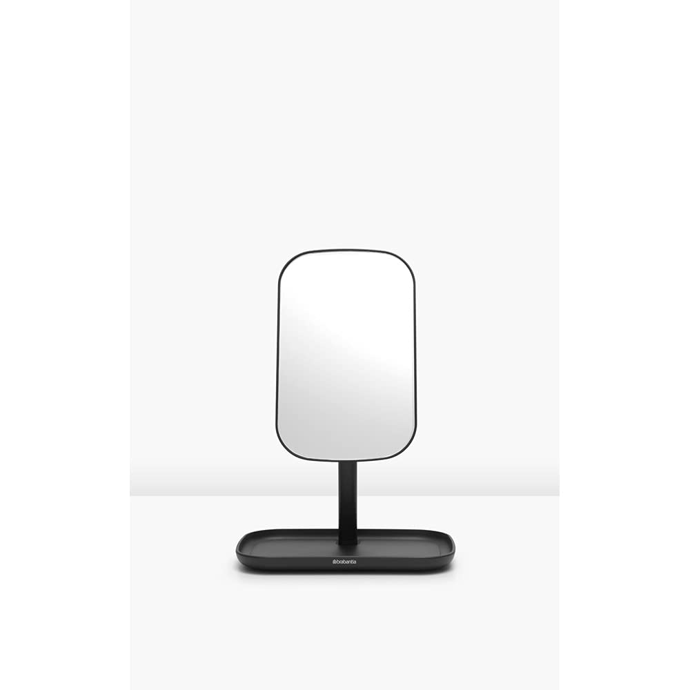 brabantia-renew-360-adjustable-vanity-mirror-with-stand-storage-tray-dark-grey image 4