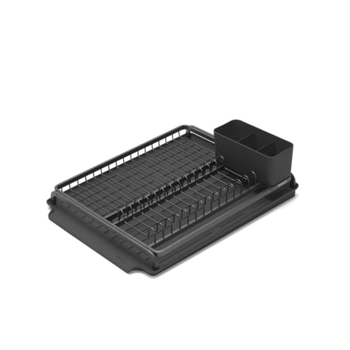 brabantia-large-dish-drying-rack-dark-gray-aluminum-with-easy-clean-drip-tray-re image 4
