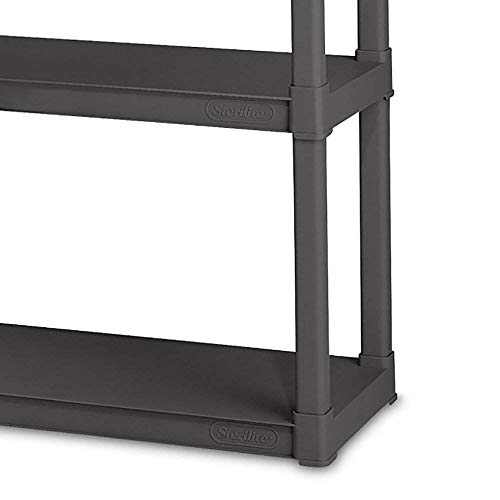 sterilite-4-shelf-durable-solid-surface-shelving-unit-flat-gray-12-pack image 8