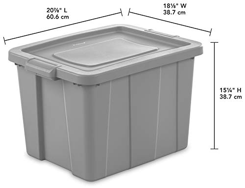 sterilite-18-gal-tuff1-storage-tote-with-lid-stackable-6-pack-gray image 3