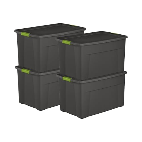 sterilite-4-pack-35-gallon-latching-storage-tote-bins-with-lids-gray image 8