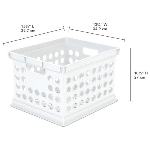 sterilite-storage-crate-with-handles-stackable-plastic-file-bin-white-6-pack image 6