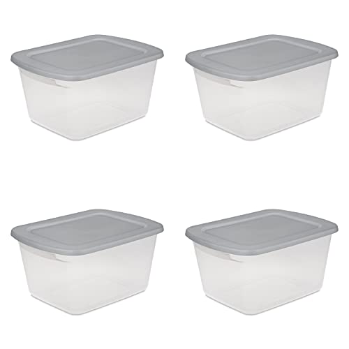 sterilite-60-qt-storage-box-set-with-clear-bases-and-gray-lids-stackable-plastic image 7