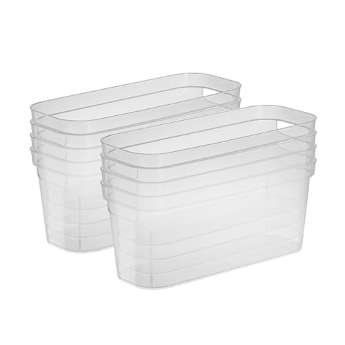 sterilite-6-25x6-25x15-inch-narrow-modern-storage-bin-with-comfortable-carry-thr image 8
