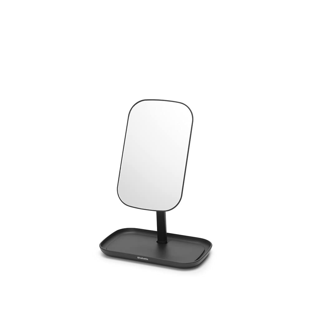 brabantia-renew-360-adjustable-vanity-mirror-with-stand-storage-tray-dark-grey image 3