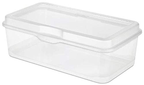 sterilite-6-pack-rectangular-large-12-pack-square-small-fliptop-clear-plastic-st image 6