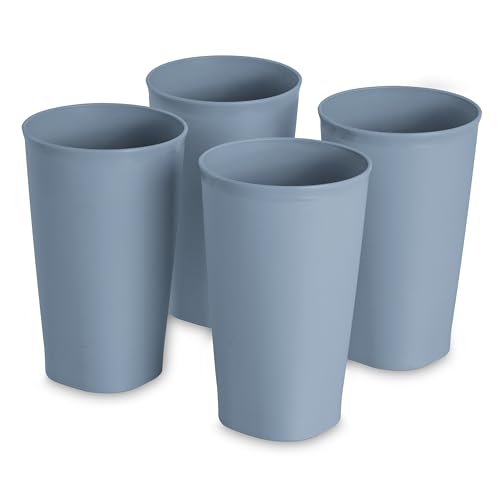 sterilite-20-oz-tumbler-cups-reusable-plastic-cups-for-water-or-juice-blue-8-pac image 7