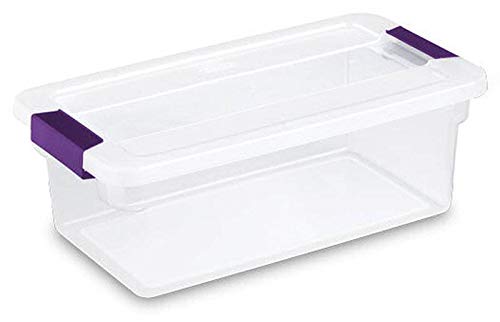 sterilite-6-qt-clearview-latch-storage-box-stackable-bin-with-latching-lid-clear image 7