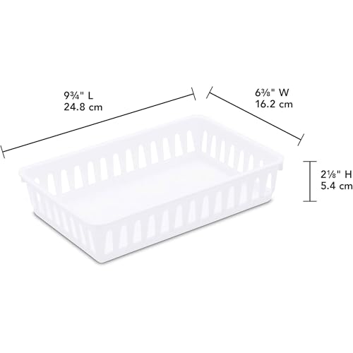 sterilite-storage-tray-24-pack-plastic-basket-organizer-for-drawers-shelves-bath image 8