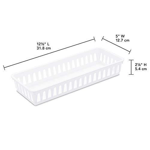 sterilite-slim-storage-tray-24-pack-white-tight-weave-organizer-for-drawers-shel image 8