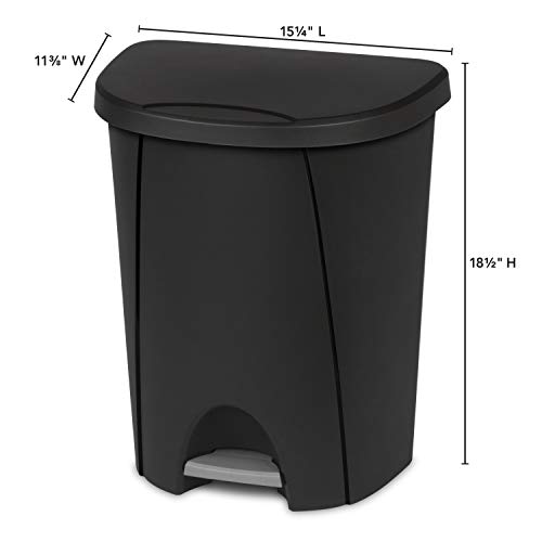 sterilite-6-6-gallon-stepon-wastebasket-with-lid-black-4-pack image 8