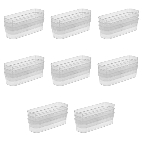 sterilite-set-of-3-narrow-storage-trays-modular-drawer-organizers-for-kitchen-ba image 7