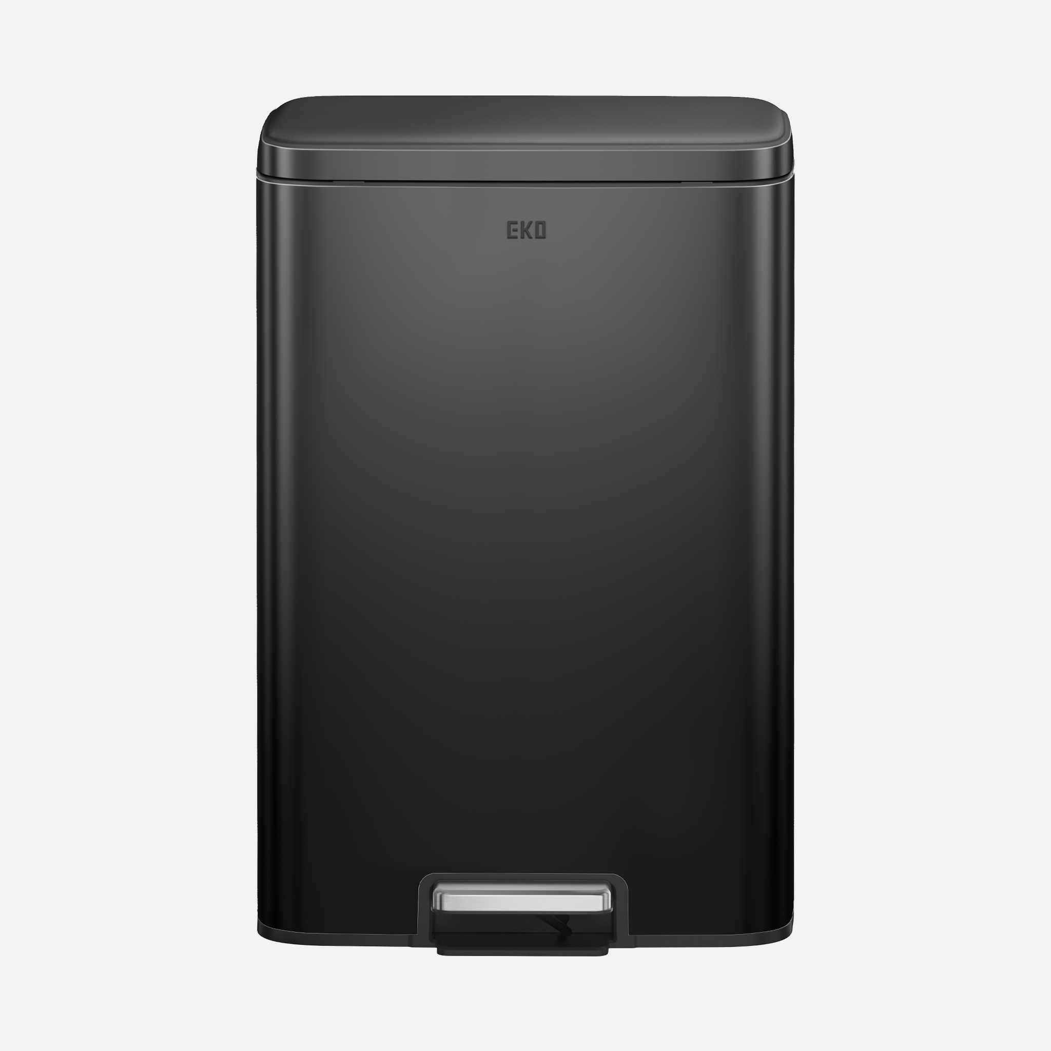 eko-maxwell-step-on-13-2-gallon-50l-matte-black-steel-trash-can-with-silent-soft image 4