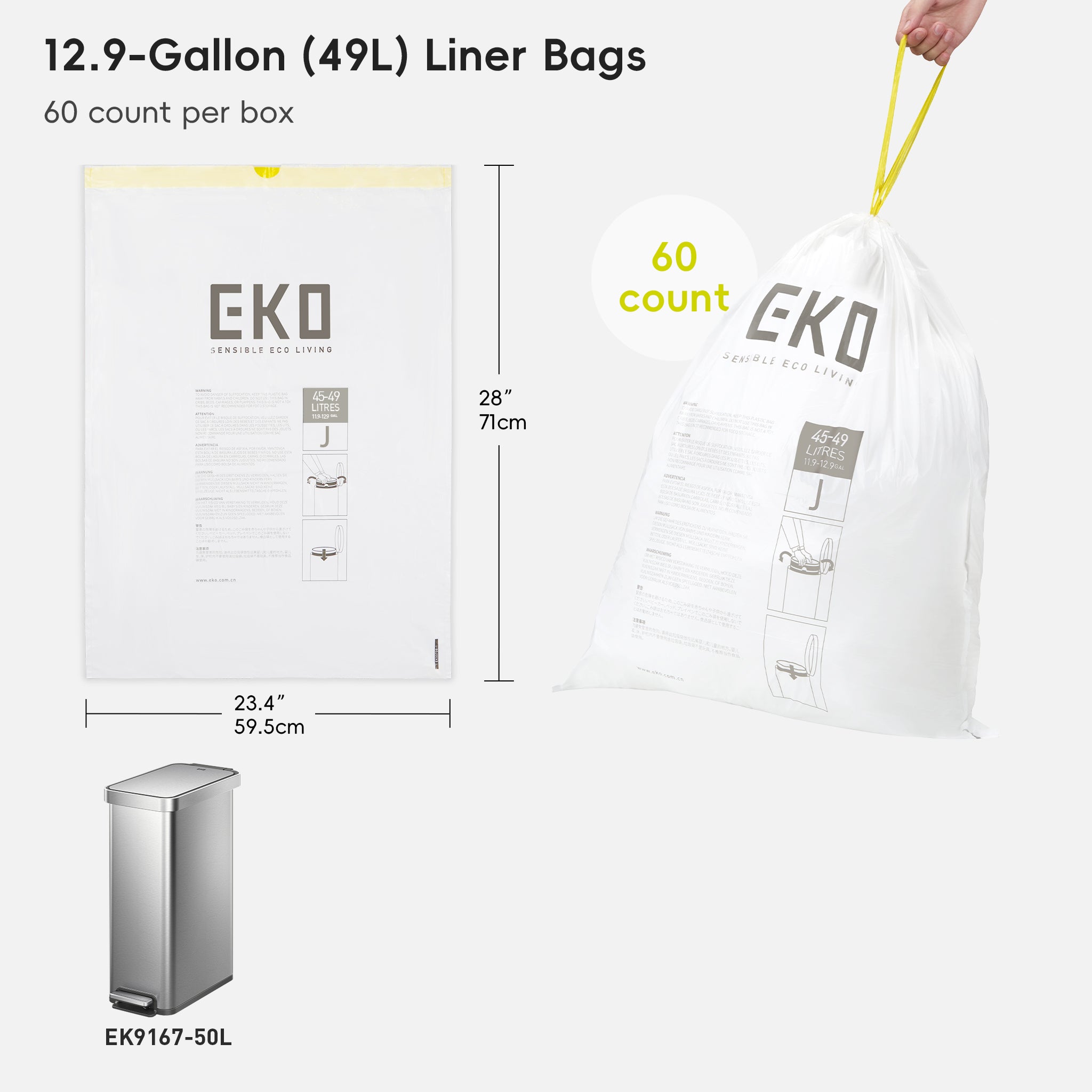 eko-code-j-12-9-gallon-45-49l-easy-dispense-roll-trash-bags-110-count-1-mil-dura image 7