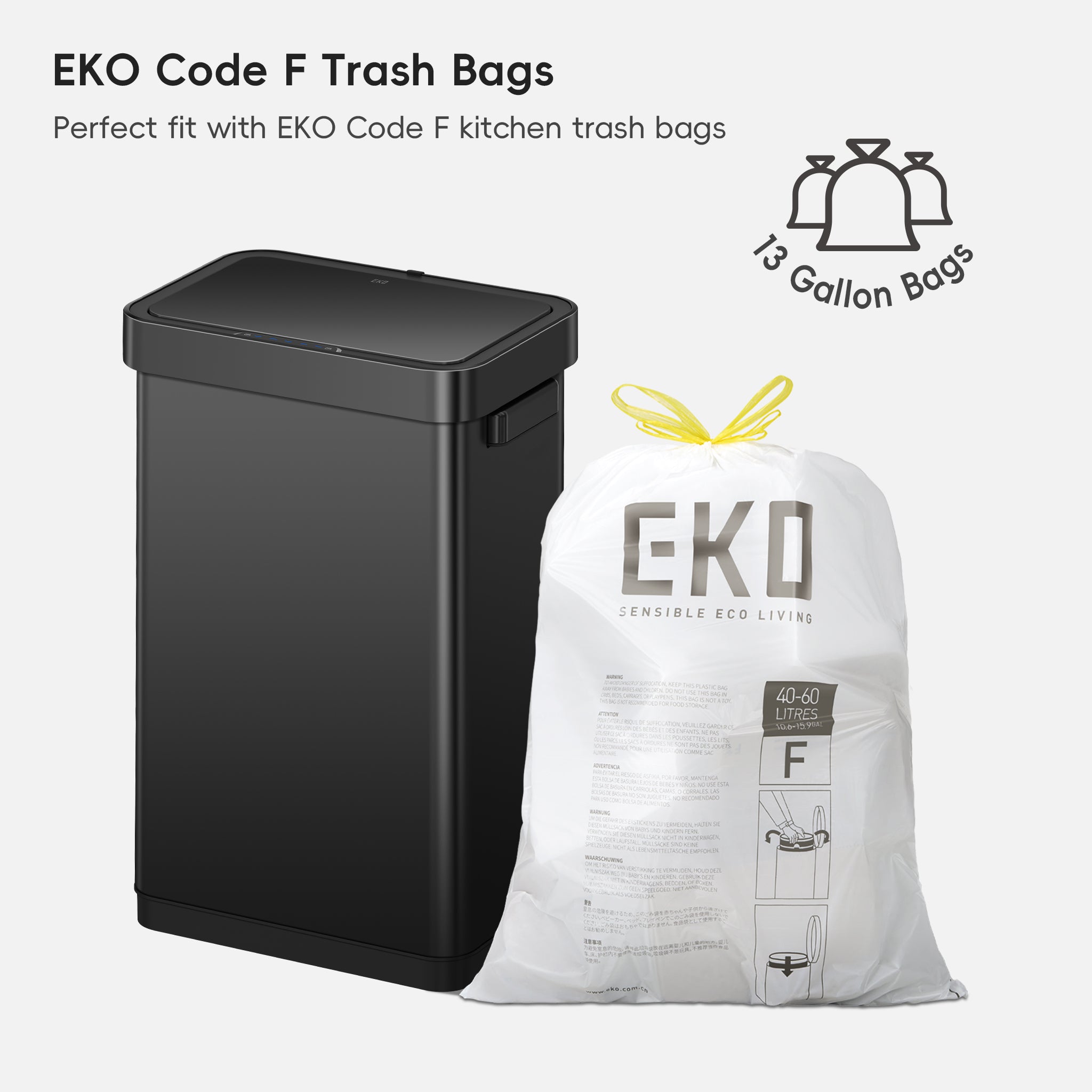 eko-deluxe-mirage-t-50-liter-13-gallon-motion-sensor-trash-can-matte-black image 6