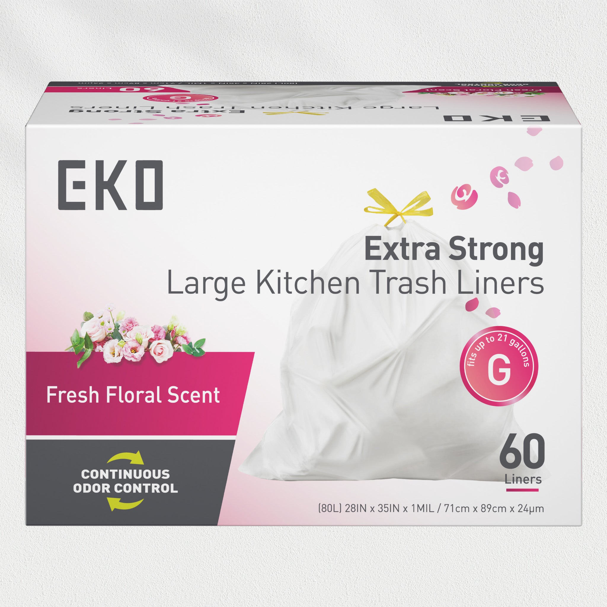 eko-code-g-21-gallon-easy-dispense-roll-trash-bags-60-count-fresh-floral-scent image 3