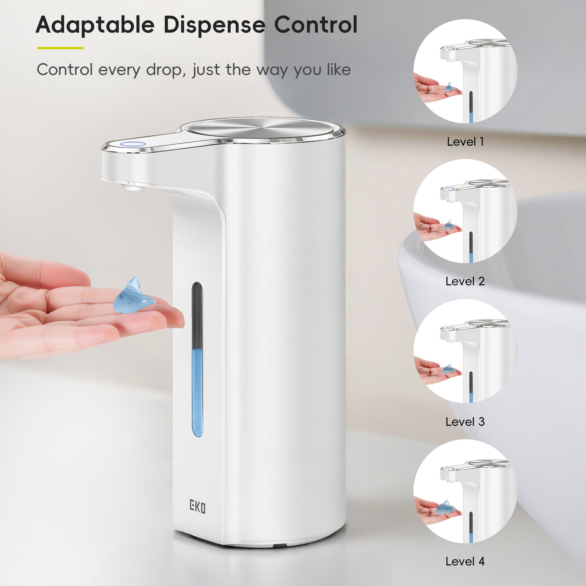 eko-aroma-pro-touchless-automatic-liquid-soap-dispenser-13-5-fl-oz-400ml-matte-w image 6