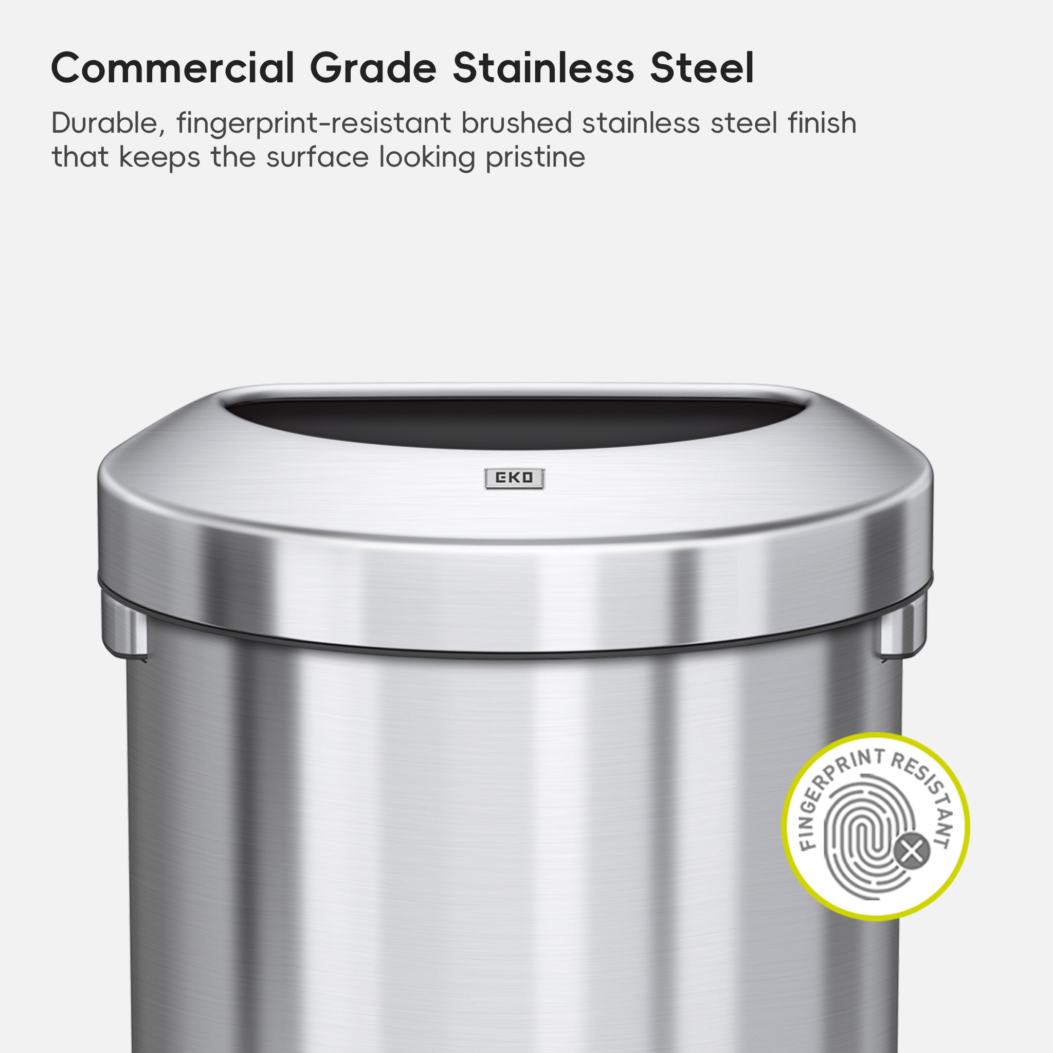eko-urban-21-gallon-80l-semi-round-open-top-waste-bin-brushed-stainless-steel-co image 3