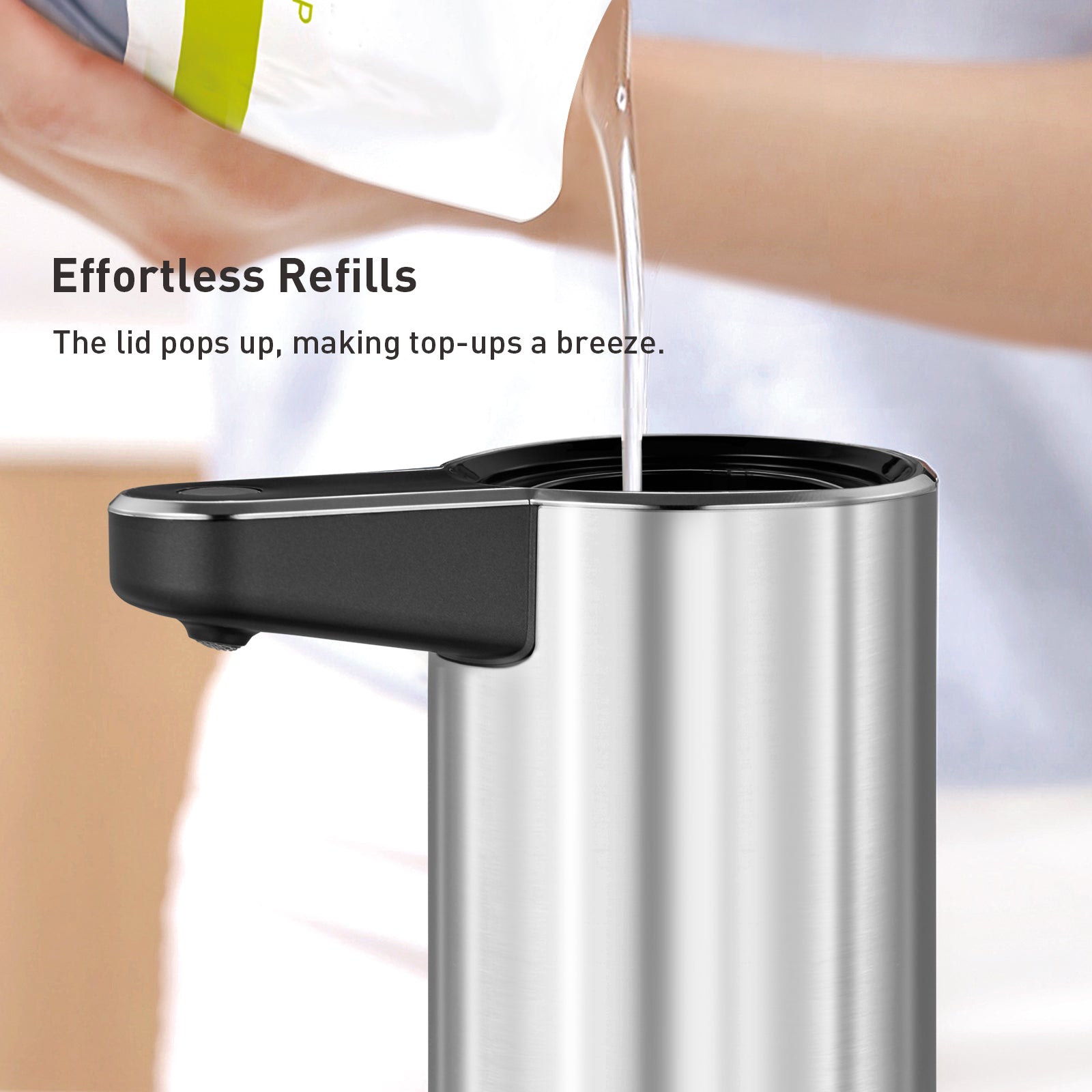 eko-deluxe-aroma-smart-liquid-soap-dispenser-stainless-steel image 4