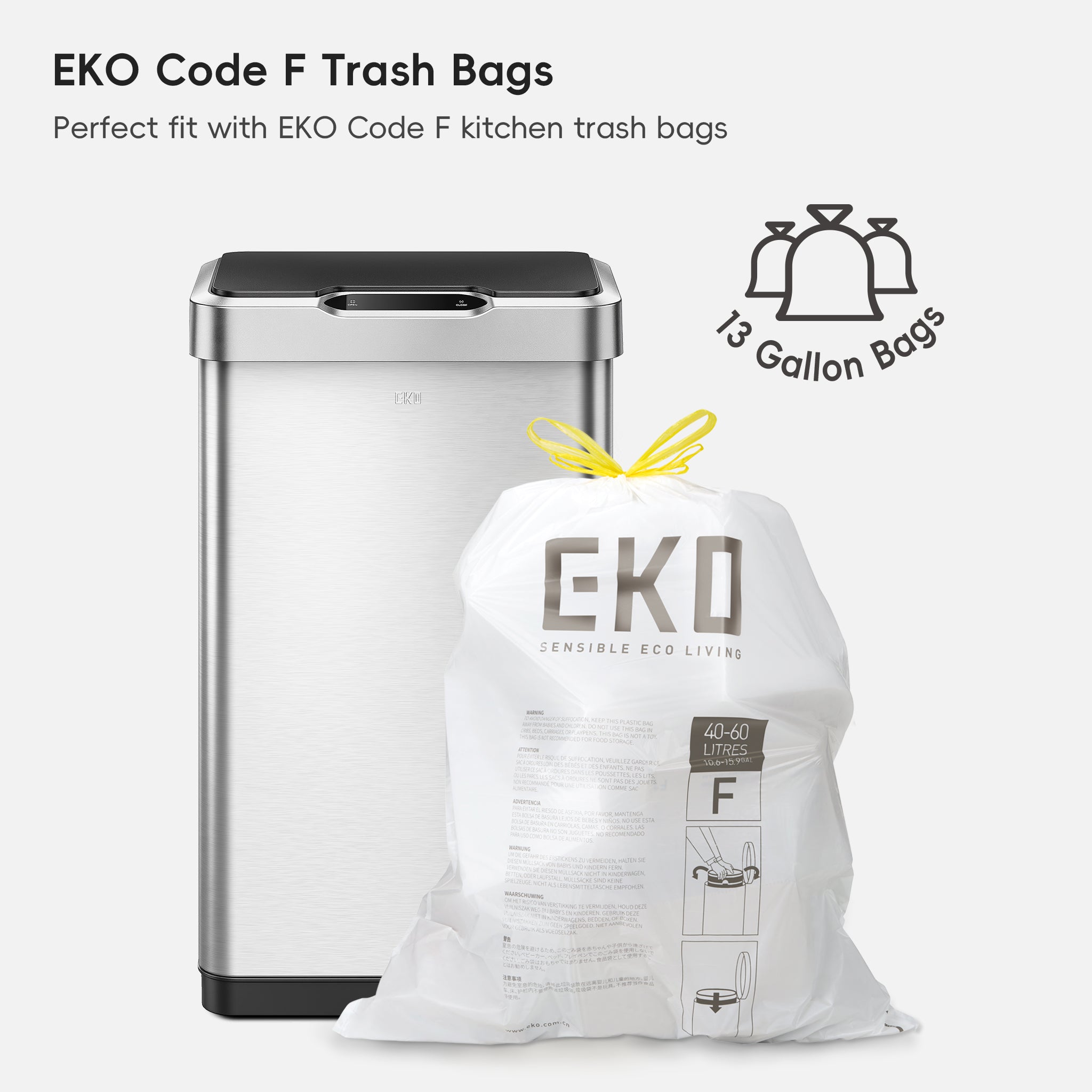 eko-mirage-t-50-liter-13-gallon-motion-sensor-can-stainless-steel image 7