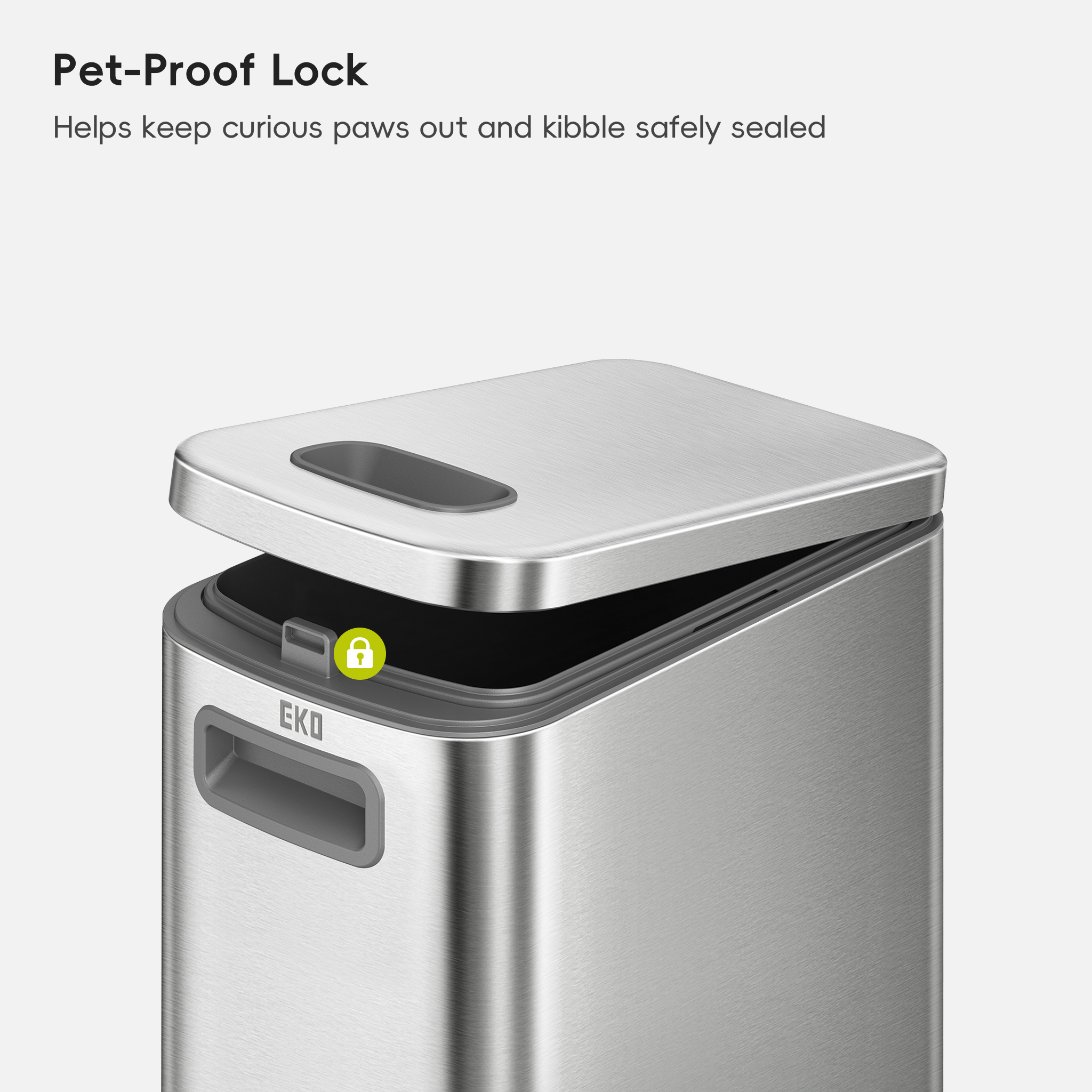 eko-45-lb-stainless-steel-pet-food-storage-container-with-lockable-airtight-lid image 5