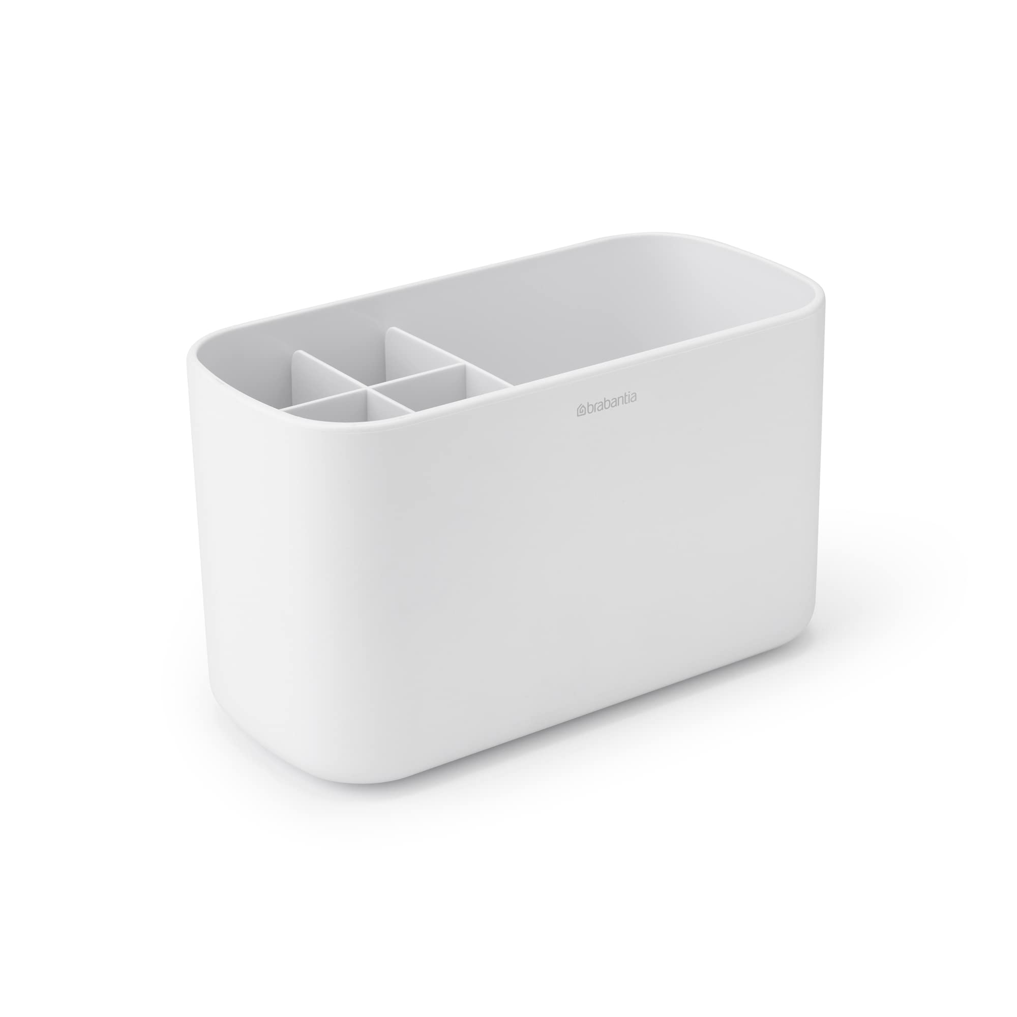 brabantia-renew-bathroom-caddy-white-with-5-compartments-and-drainage-holes image 1