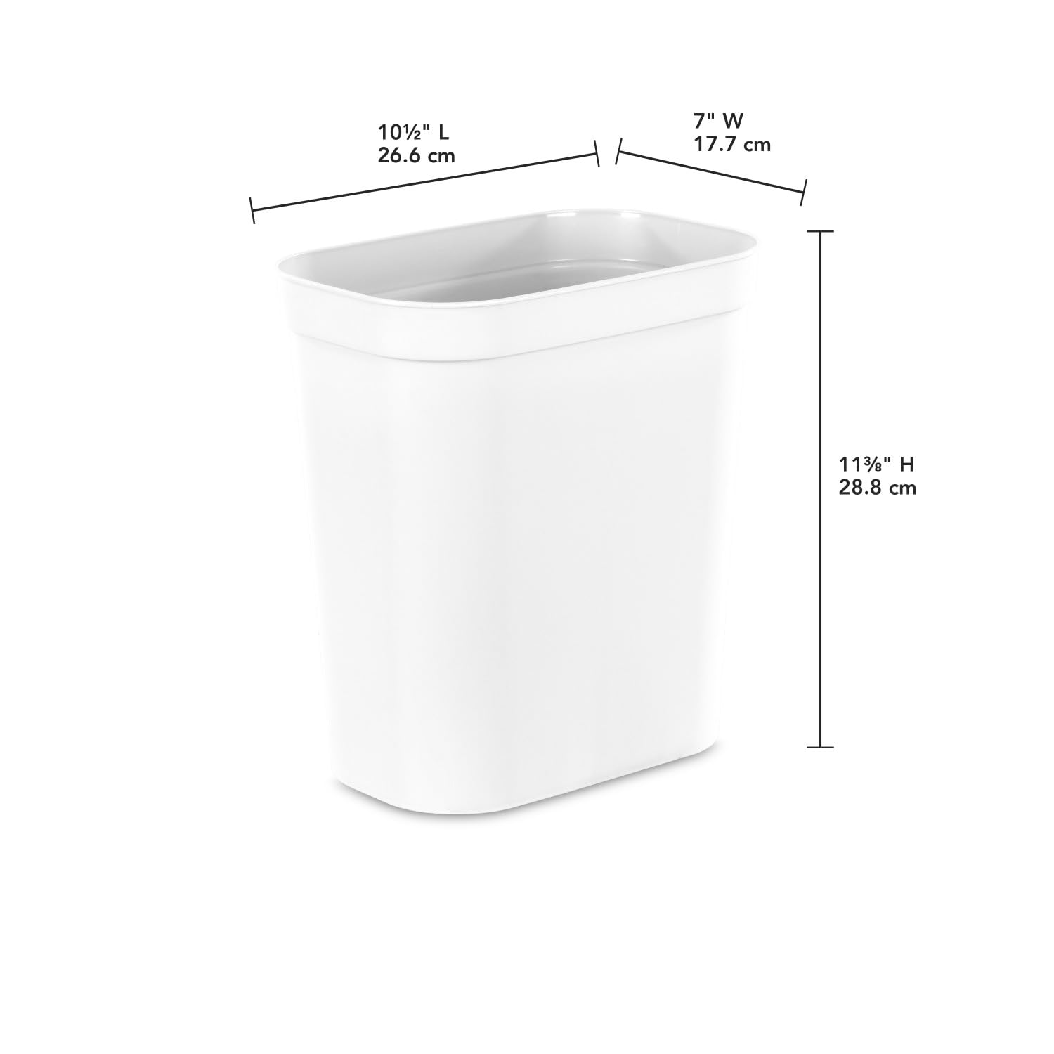 sterilite-2-5-gallon-vanity-wastebasket-small-open-top-trash-can-for-the-bathroo image 3