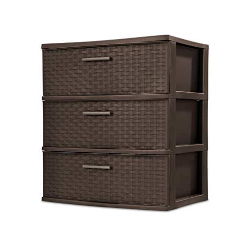 sterilite-25306p01-3-drawer-espresso-tower-wide-weave-organization-cart-for-visi image 4