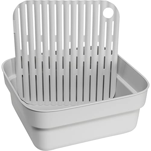 brabantia-sinkside-washing-up-bowl-with-removable-draining-tray-light-gray-fits- image 8