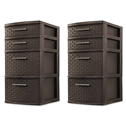 sterilite-4-drawer-organizer-storage-tower-with-medium-weave-drawer-fronts-and-e-2 image 5