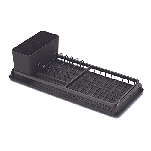 brabantia-large-dish-drying-rack-dark-gray-aluminum-with-easy-clean-drip-tray-re image 6