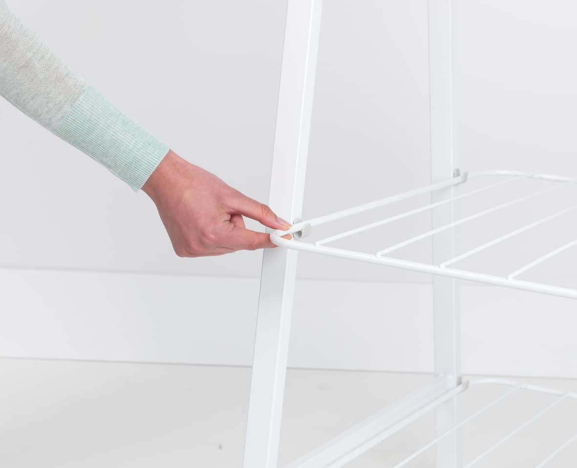 brabantia-linn-clothes-rack-large-freestanding-drying-rack-with-shelves-white image 3