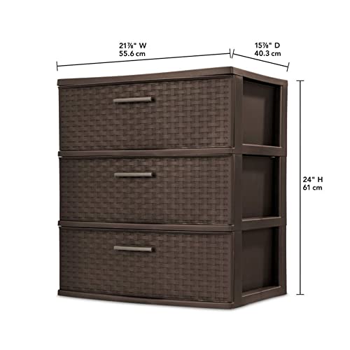 sterilite-25306p01-3-drawer-espresso-tower-wide-weave-organization-cart-for-visi image 6