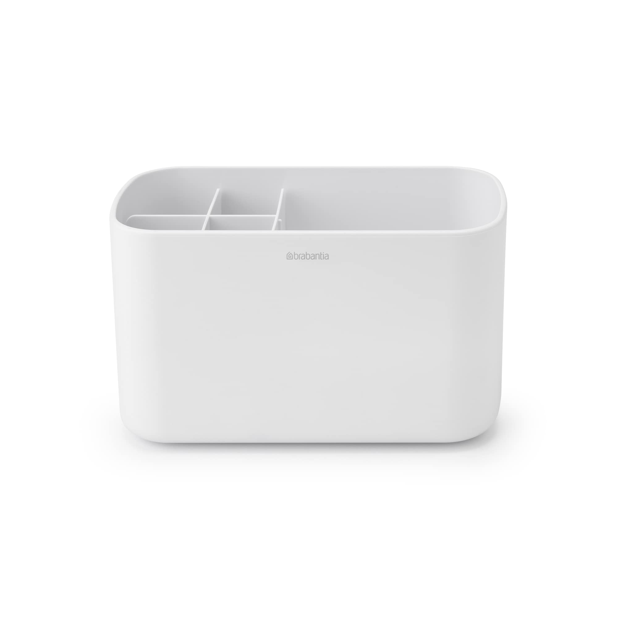 brabantia-renew-bathroom-caddy-white-with-5-compartments-and-drainage-holes image 2