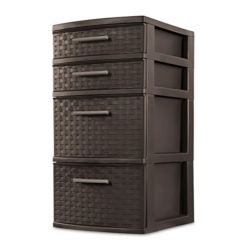 sterilite-4-drawer-organizer-storage-tower-with-medium-weave-drawer-fronts-and-e-2 image 6