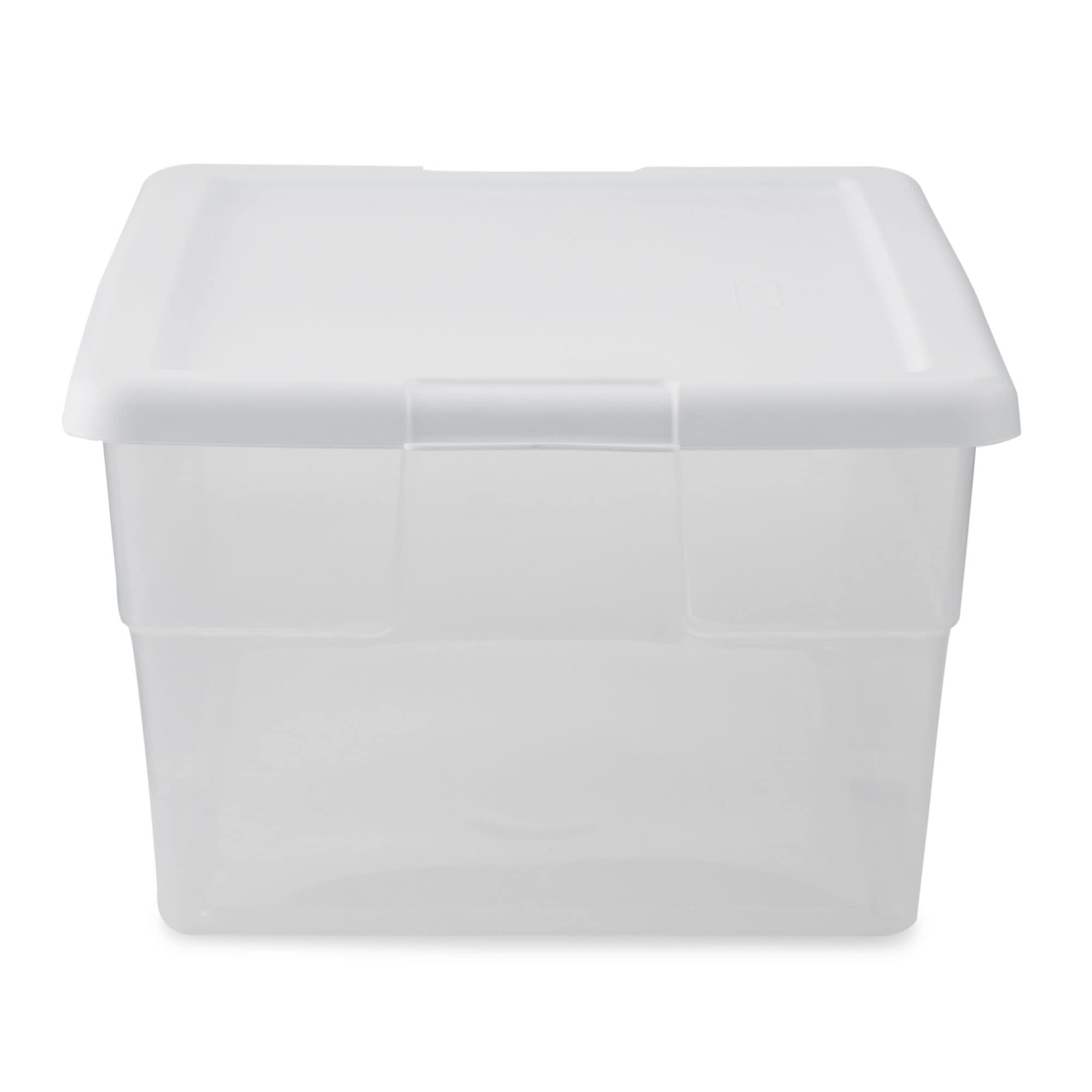 sterilite-16-quart-basic-clear-storage-box-with-white-lid image 3