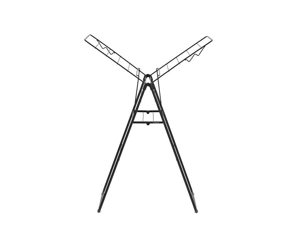 brabantia-hangon-compact-clothes-drying-rack-49ft-15m-matt-black-with-2-fold-out image 6