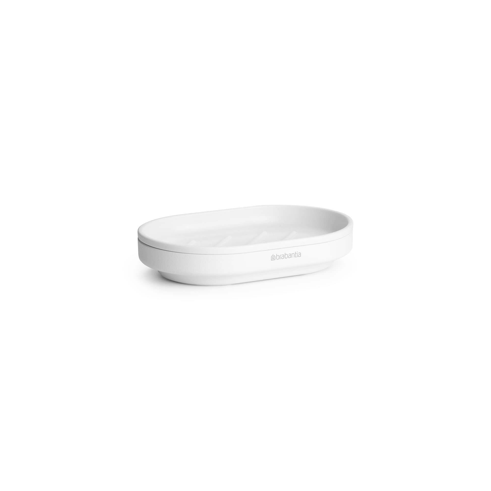 brabantia-mindset-soap-dish-mineral-fresh-white-anti-rust-metal-non-slip-basin-s image 1