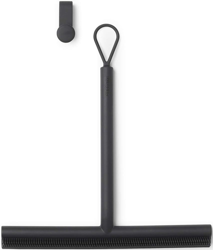 brabantia-renew-silicone-shower-squeegee-with-hook-dual-sided-brush-wiper-for-st image 3