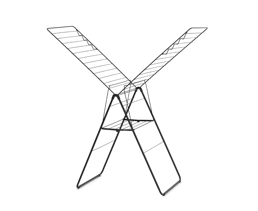 brabantia-hangon-clothes-drying-rack-82ft-25m-matt-black-large-indoor-airer-with image 3