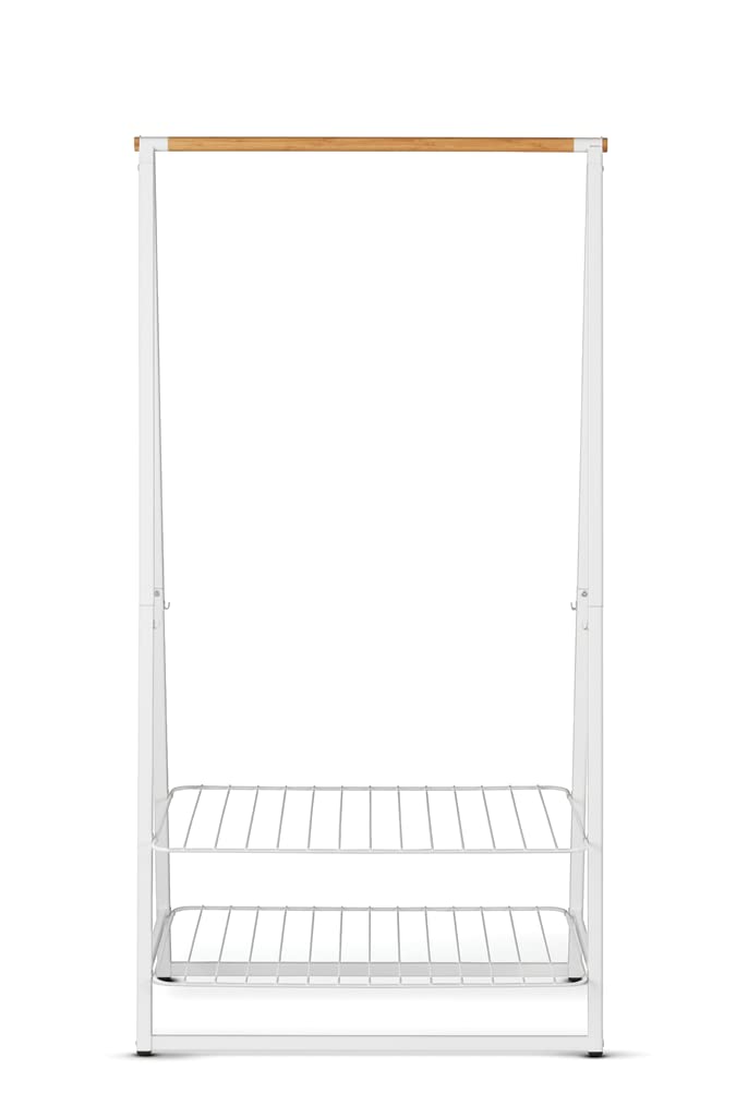 brabantia-linn-clothes-rack-large-freestanding-drying-rack-with-shelves-white image 2