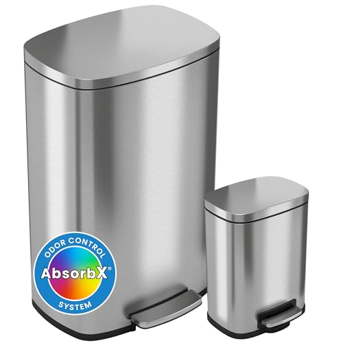 itouchless-softstep-combo-pack-13-2-1-32-gallon-kitchen-and-bathroom-trash-cans- image 7