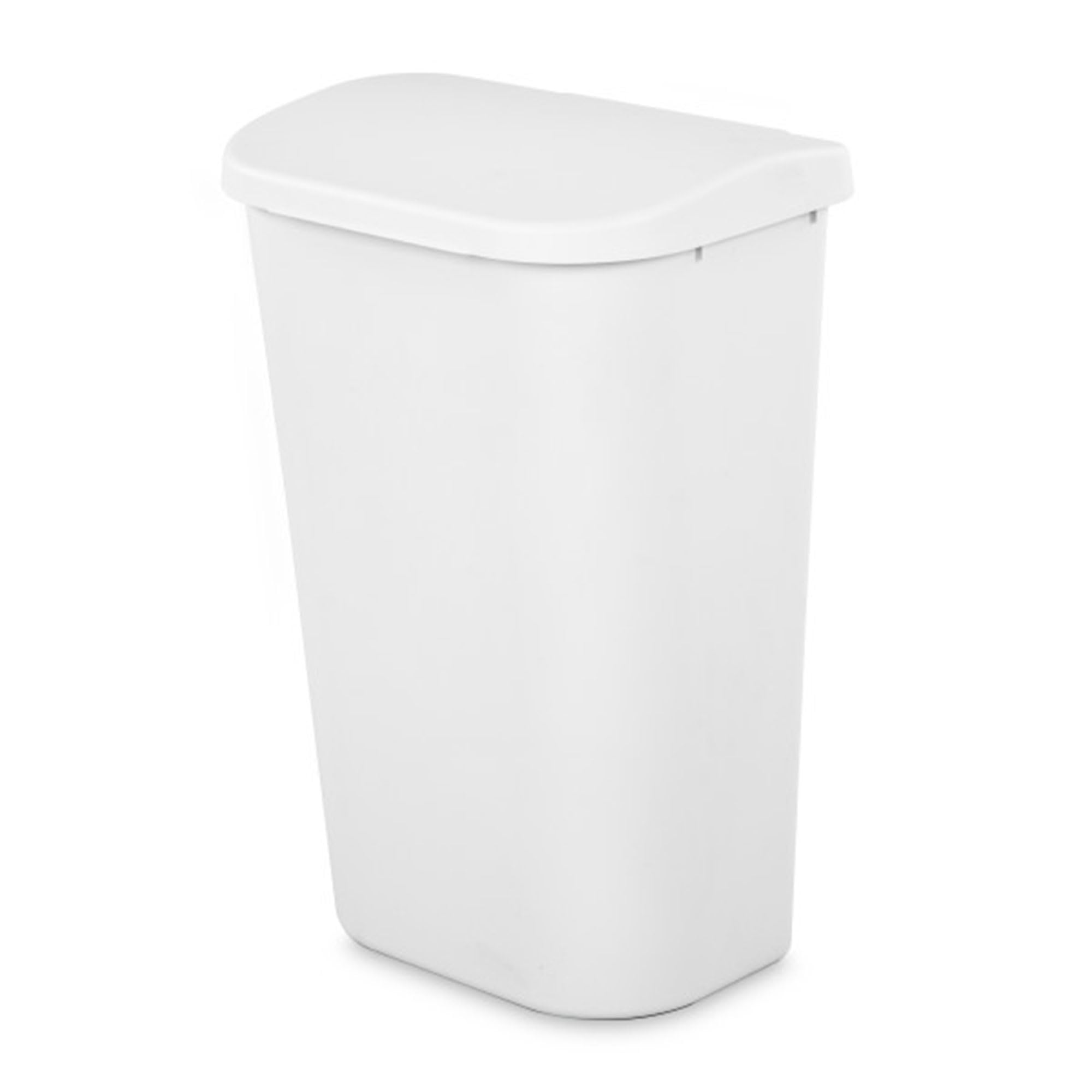 sterilite-11-3-gallon-d-shape-lift-top-wastebasket-trash-can-black-6-pack image 8