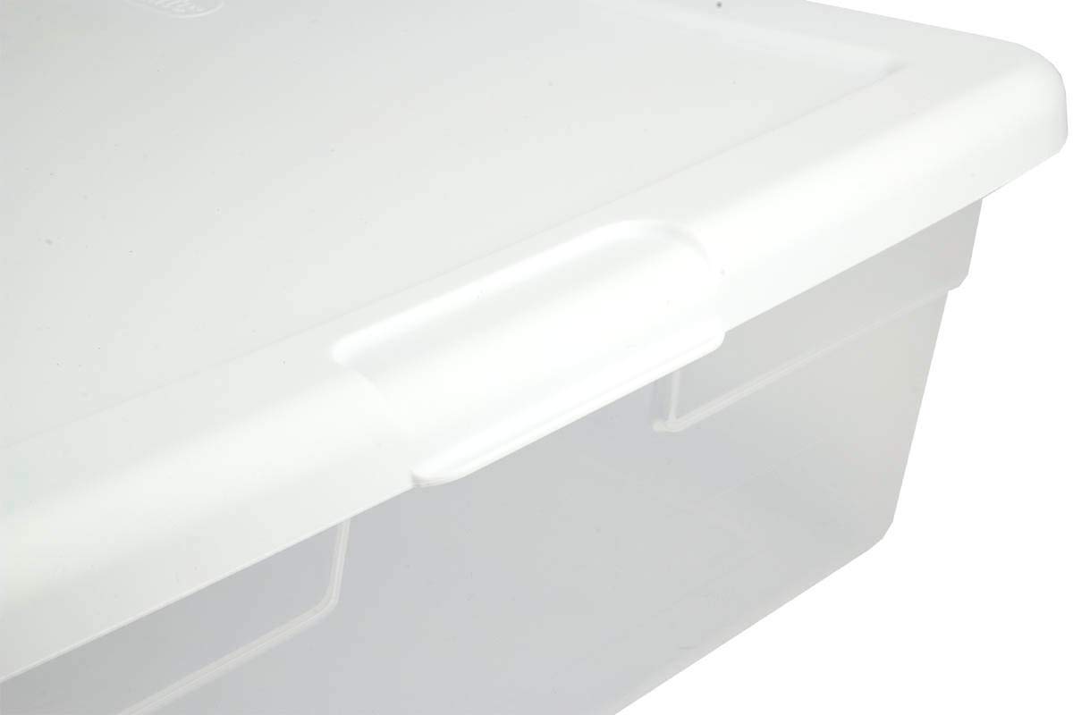 sterilite-28-quart-clear-bin-storage-box-tote-container-with-white-lid-60-pack image 6