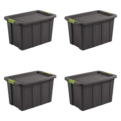 sterilite-30-gal-latching-tuff1-storage-tote-stackable-gray-4-pack image 7