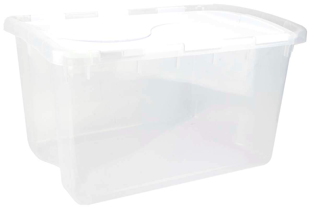 sterilite-48-quart-clear-base-hinged-lid-storage-box-tote-36-pack image 1