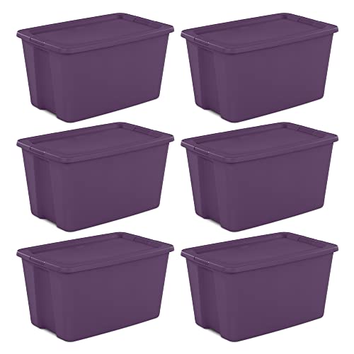 sterilite-lidded-stackable-30-gallon-storage-tote-with-molded-in-handles-6-pack- image 8