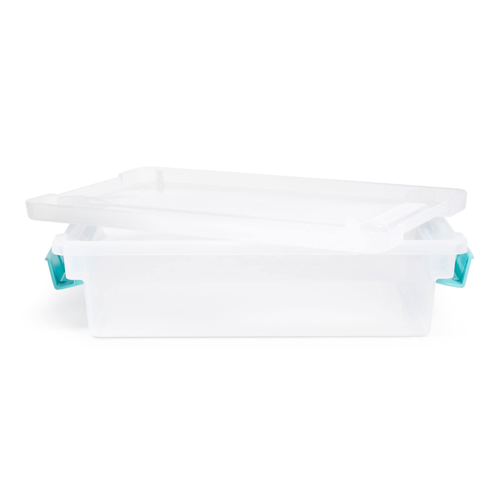sterilite-small-clear-plastic-storage-file-clip-organizer-tote-with-latching-lid image 8